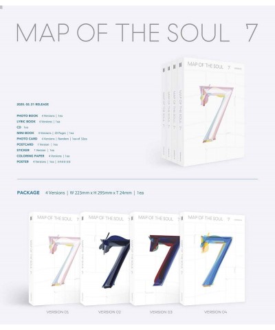 BTS Bangtan Boys - MAP of The Soul : 7 with Standing Doll Set [Random ver.] Album+Folded Poster+Standing Doll+Hologram Photoc...