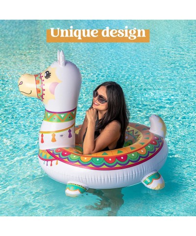 Inflatable Llama Pool Float 43.5” Pool Tubes Fun Beach Floaties Summer Pool Raft Lounger Swim Party Toys Swimming Pool Party ...