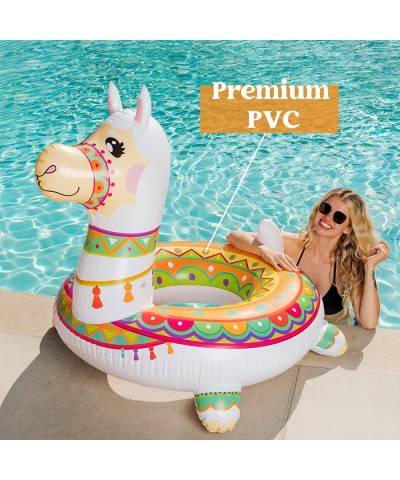 Inflatable Llama Pool Float 43.5” Pool Tubes Fun Beach Floaties Summer Pool Raft Lounger Swim Party Toys Swimming Pool Party ...