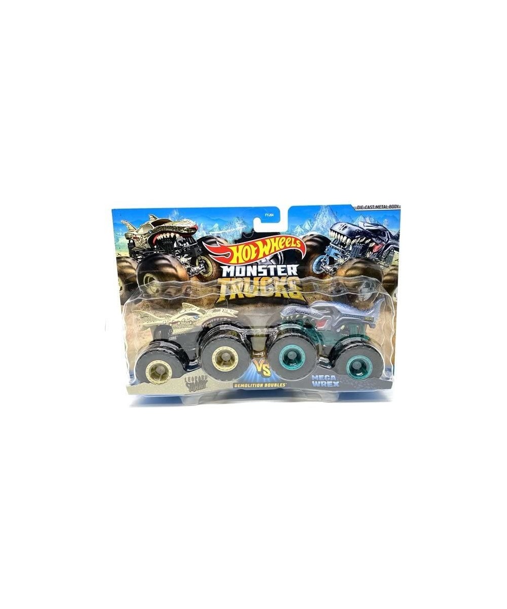 Hot Wheels Monster Trucks Leopard Shark vs Mega Wrex Demolition Doubles 1:64 Scale Trucks $44.07 Nature Exploration Toys