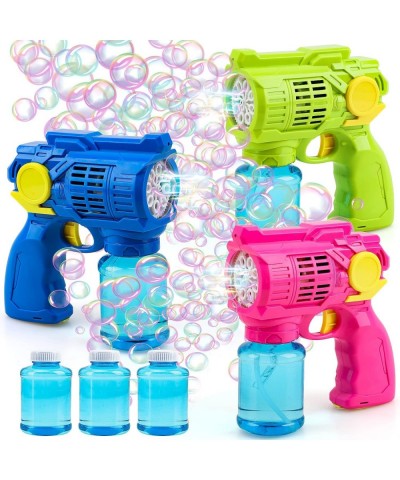 3 Pack Bubble Guns for Kids Bubble Machine for Kids Bubble Maker Bubbles for Toddlers with Bubble Solutions Automatic Bubble ...