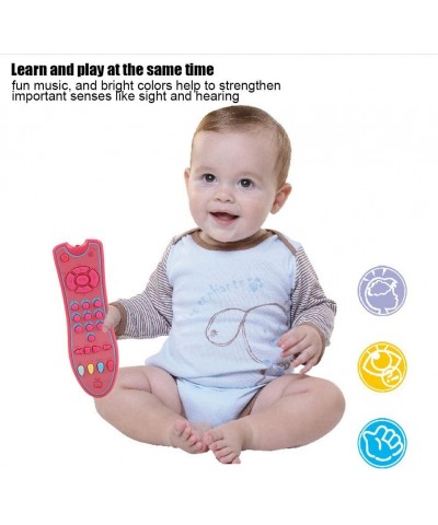 Baby Remote Control Toy Music TV Remote Control Electric Numbers Learning Toy Three Language Modes: English Spanish French(Pi...