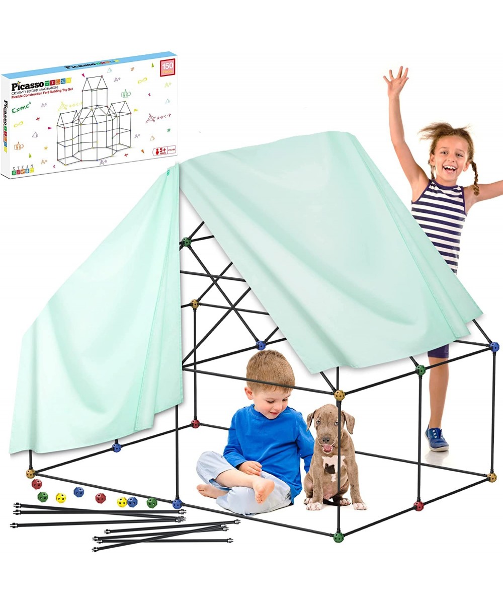 Kids Fort Building Kit Playset 150 Piece Indoor and Outdoor Toy Set Forts Construction Builders Blocks Toys Children Boys Gir...