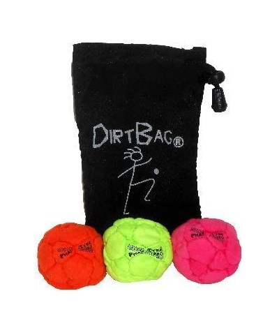 PT Pro Footbag 3-Pack with Pouch Flying Clipper Original Design Steel Pellet Filled for Maximum Control Handsewn 32 Panel Con...