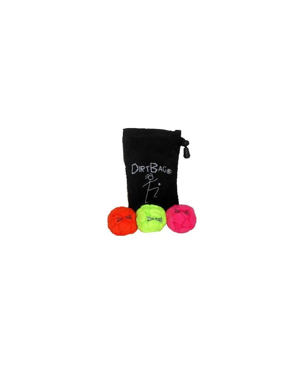 PT Pro Footbag 3-Pack with Pouch Flying Clipper Original Design Steel Pellet Filled for Maximum Control Handsewn 32 Panel Con...