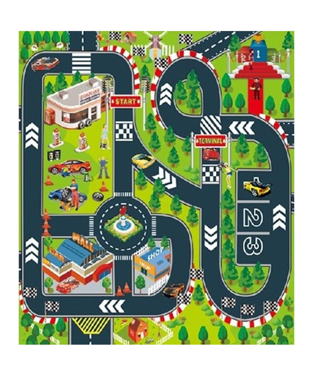 Kids Carpet Playmat Thin Kid Felt for Toy Cars Great For Playing With Cars and Toys Boys and Girls Educational Road Traffic P...