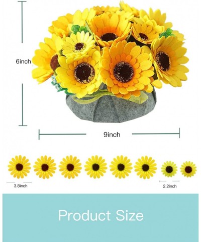 BAZIMA DIY Felt Flower Art Craft Kit DIY Felt Sunflower Pot Bonsai Kit Floral Gifts Beginner Craft Kit Arrange Pre-Cut Felt F...