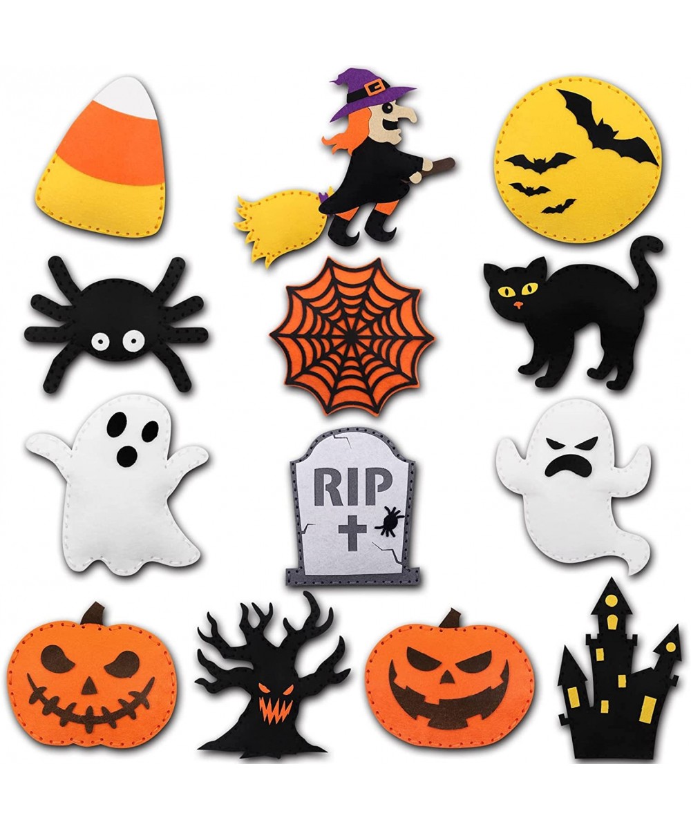 Halloween Sewing Craft Kit Kids DIY Sewing and Crafting Set Halloween Felt Ornaments Stuffed Plush for Girls and Boys Educati...