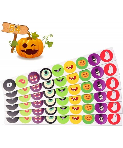 54 Pieces Halloween Paper Trick or Treat Bags with Character Designs Halloween Trick-or-Treating Goodie Bags with Stickers Ha...