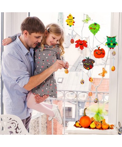 546 Pieces Autumn Thanksgiving Crafts for Kids DIY Foam Pumpkin Leaf Owl Fall Decorations Craft Kit with Googly Eye Pom Poms ...