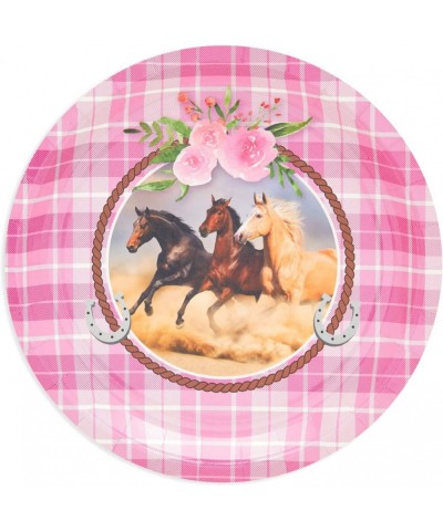 80 Pack Horse Paper Plates Cowgirl Birthday Party Pink Decorations for Girls (9 In) $26.78 Kids' Party Tableware