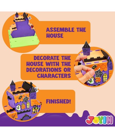 2 Pack Halloween EVA Haunted Castle House 3D Foam Haunting Castle Craft Gingerbread House Kit Halloween Art and DIY Kit for K...