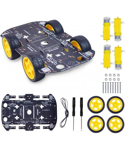 Robot Kit 4WD Robot Car Smart Chassis Kit with 4 TT Motor for UNO R3/Mega 2560/Raspberry Pi/Jetson Nano Smart Robot Car Chass...