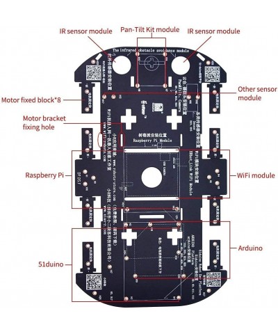 Robot Kit 4WD Robot Car Smart Chassis Kit with 4 TT Motor for UNO R3/Mega 2560/Raspberry Pi/Jetson Nano Smart Robot Car Chass...