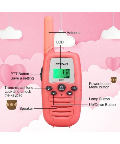 RT37 Walkie Talkies for Kids Gifts for 6-12 Year Old Girls Boys Long Range Toy for Girls 22CH with LCD Backlit Flashlight Cam...