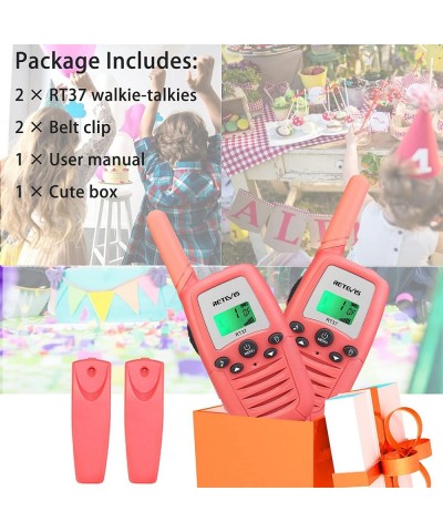 RT37 Walkie Talkies for Kids Gifts for 6-12 Year Old Girls Boys Long Range Toy for Girls 22CH with LCD Backlit Flashlight Cam...