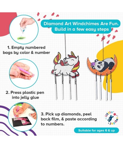 5D Diamond Painting DIY Wind Chimes for Kids - Diamond Art Stickers & Wood Craft Kit w/ Diamond Art for Children Ages 6 - 7 -...