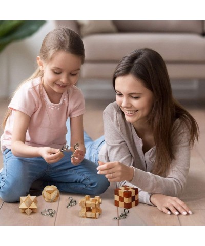 Brain Teaser Puzzle for Kids Adults Puzzle Games Wooden and Metal 3D Unlock Interlocking Puzzle Educational Toy 28Pcs $49.27 ...