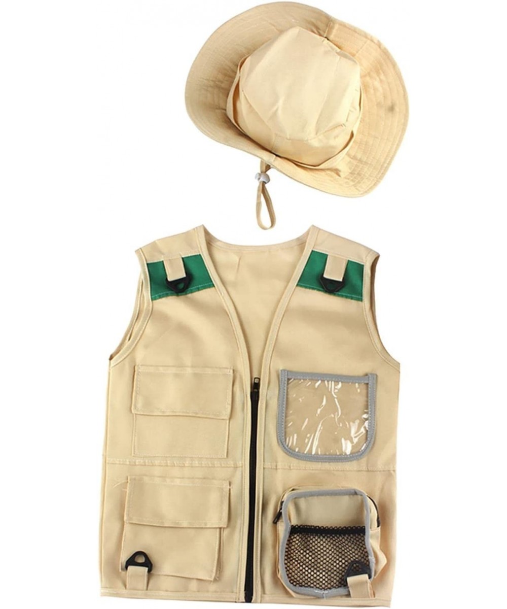 Adventure Kit Cargo Vest & Hat Set for Boys Girls Costume Hiking Outdoor Explorer Role Play Backyard Pretend Play Gift for 4-...