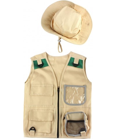 Adventure Kit Cargo Vest & Hat Set for Boys Girls Costume Hiking Outdoor Explorer Role Play Backyard Pretend Play Gift for 4-...