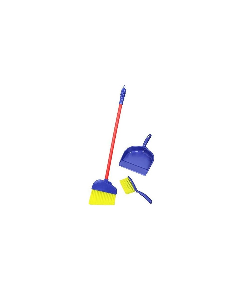 Click N’ Play Kids Play Cleaning Set Broomstick Dustpan and Brush Pretend Play House Cleaning Toys for Toddlers & Kids (3 Pie...