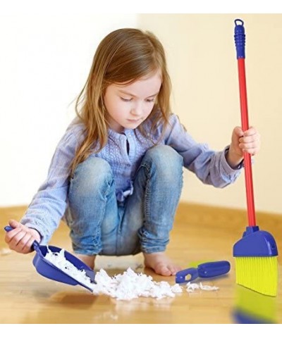 Click N’ Play Kids Play Cleaning Set Broomstick Dustpan and Brush Pretend Play House Cleaning Toys for Toddlers & Kids (3 Pie...