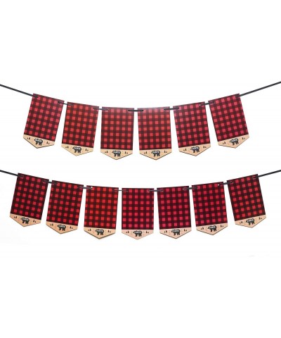 Lumberjack First Birthday Photo Banner Baby Monthly Photo Prop Buffalo Plaid Camping Bunting Garland Woodland Party Decor $19...