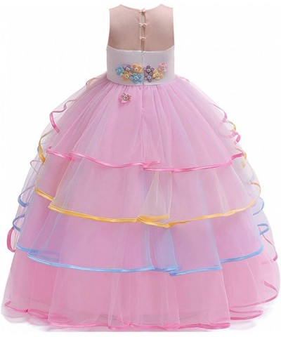 Girl's Unicorn Rainbow Long Tulle Dress Wedding Birthday Princess Carnival Party Performance Dance Pageant Ball Gowns $37.25 ...