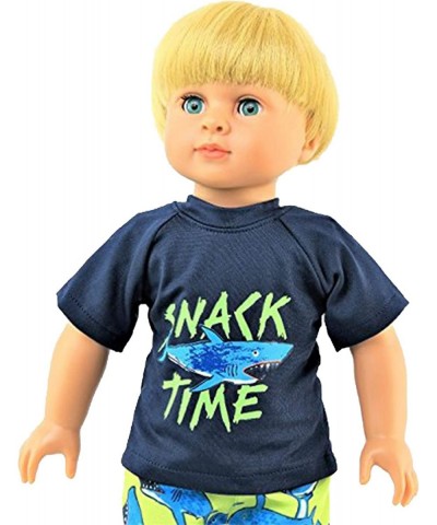 Boy’s Shark Snack Time Rash Guard and Swim Trunks Set Made for 18 inch Dolls $23.27 Doll Accessories