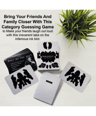 RORSHOCK Personality Testing Card Game | What Do You See? | Smartest Response Checking Trivia Game with Ink Blot Cards & a Di...