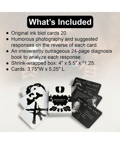 RORSHOCK Personality Testing Card Game | What Do You See? | Smartest Response Checking Trivia Game with Ink Blot Cards & a Di...