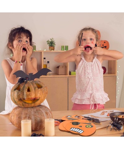 Halloween Foam Pumpkin Craft Kit and Pumpkin Stickers DIY Self-Adhesive Halloween Decorations for Kids $26.40 Craft Kits