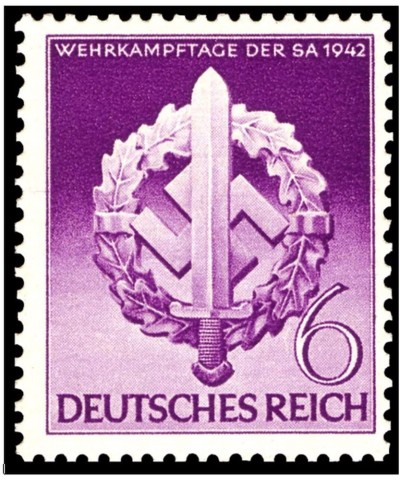 Germany 1942 Third Reich Storm Troopers Postage Stamp Catalog No 528 $31.39 Collectible Postage Stamps