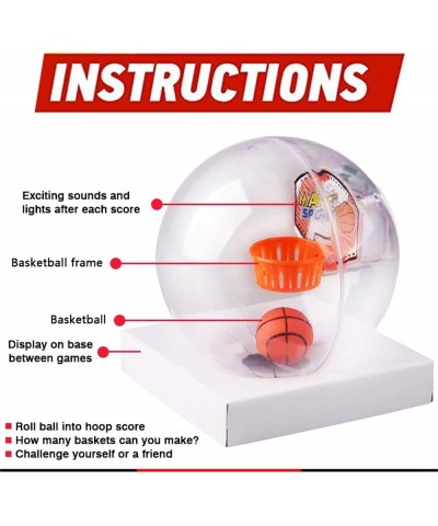 Shoot a Basketball Mini Handheld Shooting Ball Electronic Game Party Favor Anti-Stress Novelty Toys with LED Lights and Sound...