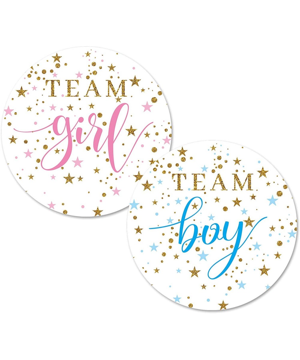 Little Star Gender Reveal Stickers 2inch 40 Team Boy Team Girl Baby Shower Party Labels Sticker $18.99 Kids' Stickers