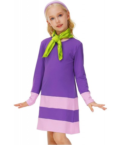 Girls Halloween Costume Party Outfit with Scarf and Headband 5-14 Years $40.60 Kids' Costumes