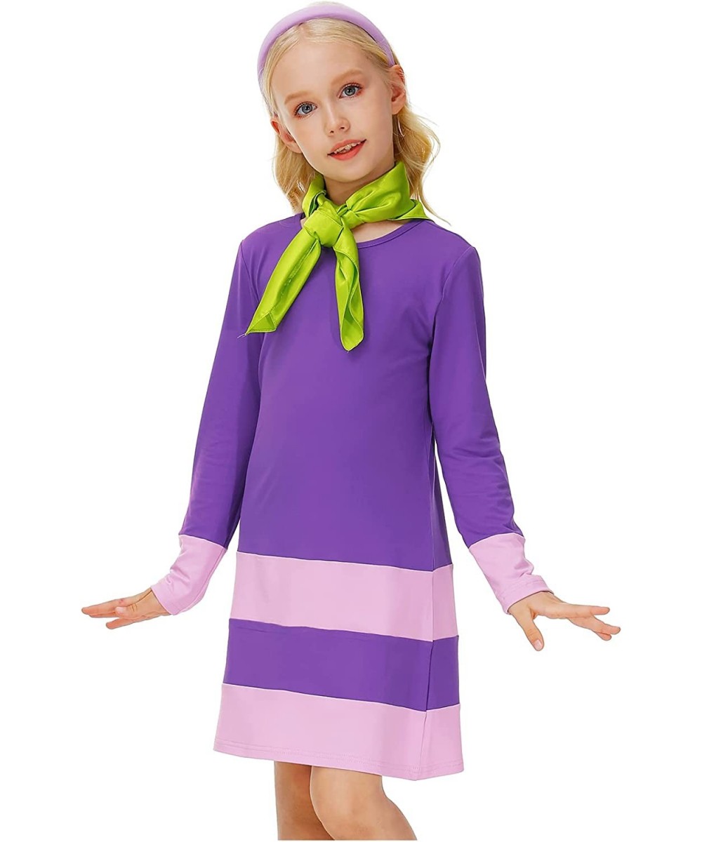 Girls Halloween Costume Party Outfit with Scarf and Headband 5-14 Years $40.60 Kids' Costumes