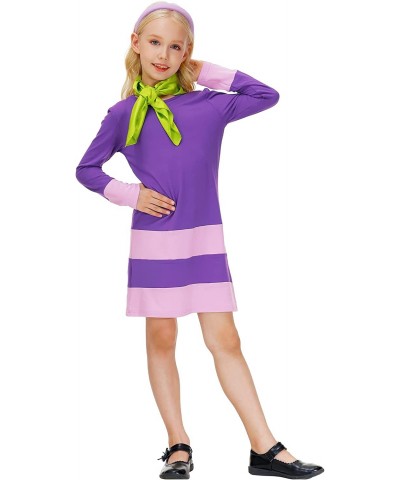 Girls Halloween Costume Party Outfit with Scarf and Headband 5-14 Years $40.60 Kids' Costumes