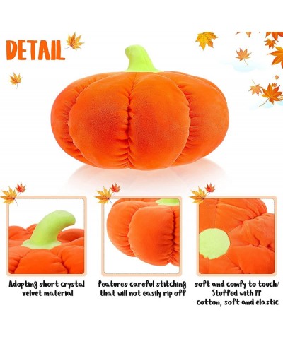 4 Pieces Stuffed Pumpkin Fluffy Pumpkin Plush Toy Thanksgiving Halloween Pumpkins Decorative Couch Throw Pillow Pumpkin Toys ...