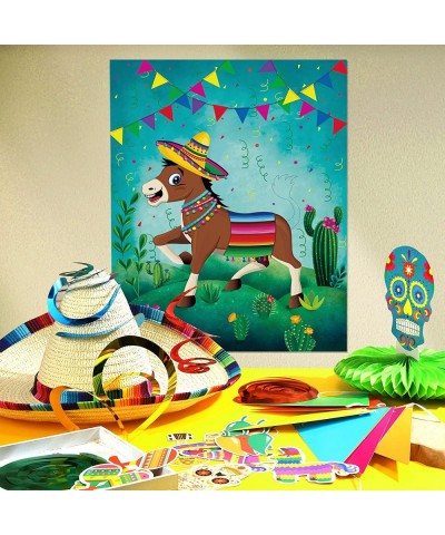 Pin The Tail On The Donkey Party Game Mexican Donkey Game Poster Come Extra with Donkey Tail and Eye Masks for Donkey Party F...