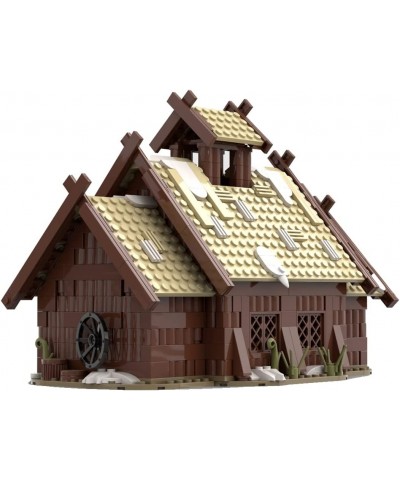 Medieval Series The Vikings Mead Hall Bricks Model Creative Construction Collection Building Toy Compatible with Lego MOC Des...