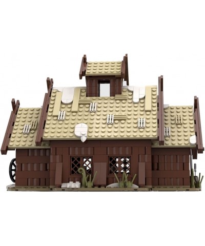 Medieval Series The Vikings Mead Hall Bricks Model Creative Construction Collection Building Toy Compatible with Lego MOC Des...