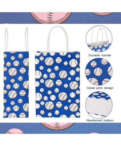 18 Pieces Baseball Party Bags Baseball Party Favor Bags with Handles Baseball Treat Candy Gift Bag Red and Blue Sport Theme G...