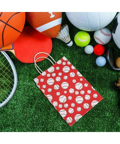 18 Pieces Baseball Party Bags Baseball Party Favor Bags with Handles Baseball Treat Candy Gift Bag Red and Blue Sport Theme G...