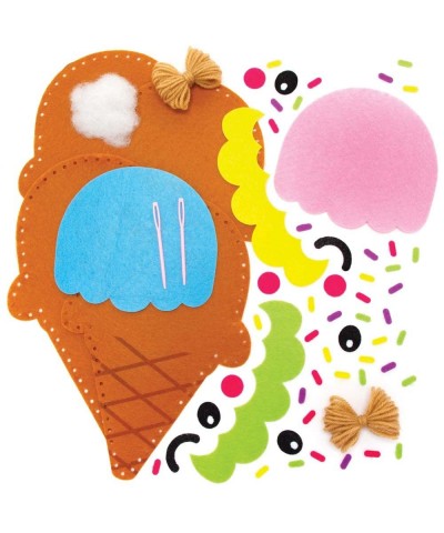 FE391 Ice Cream Cushion Sewing Kits - Pack of 2 Sewing Set for Children Creative Activities for Kids Ideal Arts and Crafts Pr...