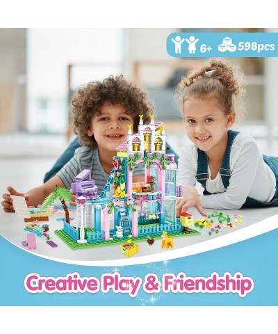 Garden House Building Block Set Toy for Kids 598pcs Expandable House Building Blocks for Girls Boys 6-12 Building Bricks Toy ...