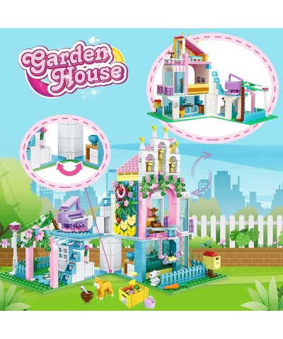 Garden House Building Block Set Toy for Kids 598pcs Expandable House Building Blocks for Girls Boys 6-12 Building Bricks Toy ...