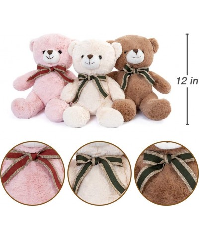 Teddy Bear Stuffed Animals 3 Packs Bulk Teddy Bears Plush Toy Soft Plush Teddy with Bow Tie in 3 Colors Bulk Teddy Bears Gift...