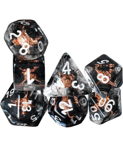 Black Rogue Pirate DND Dice Set for Dungeons and Dragons Gifts D&D D and D Pathfinder Accessories D20 Polyhedral Resin Dice M...