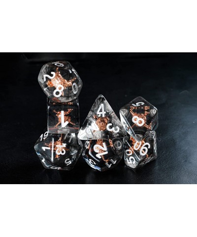 Black Rogue Pirate DND Dice Set for Dungeons and Dragons Gifts D&D D and D Pathfinder Accessories D20 Polyhedral Resin Dice M...